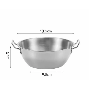 Nồi Mì 17cm Inox Mini Hàn Quốc – Nối Trộn Cơm, Ngũ Cốc, Tặng 2 Thìa, 4.892₫