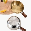Nồi mini inox 14cm cán gỗ chống bỏng - Nấu mì, đun sữa, làm sốt - Dùng gas & bếp từ - 25.650 VND 2