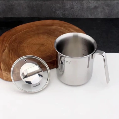 Nồi mini inox 3 lớp Chockmen 1L, nấu mì, lẩu, trà, sữa, dùng mọi bếp, giá 435.000₫ 3