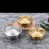 Nồi mini thép không gỉ kèm nắp, nấu lẩu mì cay soup, dùng mọi bếp, giá 87k 2