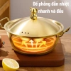Nồi mini thép không gỉ kèm nắp, nấu lẩu mì cay soup, dùng mọi bếp, giá 87k 7