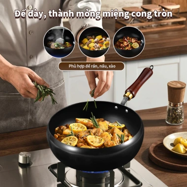 Nồi nấu 24/28cm và chảo sâu lòng chống dính - Nồi sữa cao cấp, đựng thức ăn bé, giảm còn 189.000₫
