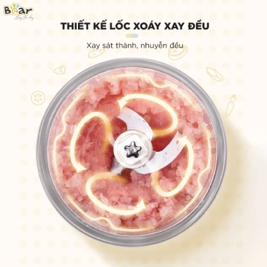Nồi Nấu Chậm 0.8L BEAR SUBE001 + Máy Xay Ăn Dặm B06V1 - Giá 1.143.000₫, cho bé 8