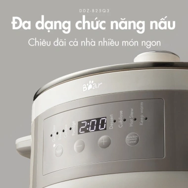 Nồi Nấu Chậm 2.5L Đa Năng Bear DDZ-B25Q3 kèm Xửng Hấp - Hàng Chính Hãng, Giá 1.249.000 5