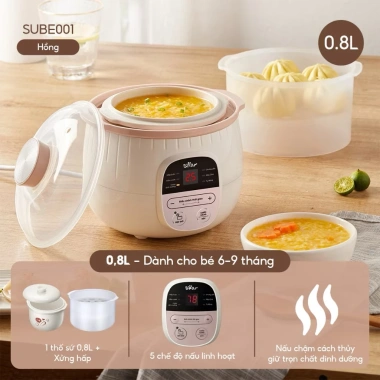 Nồi Nấu Chậm Bear 0.8L - Nấu Cháo, Hấp, Hầm, Chưng Yến, Giá Ưu Đãi 530.000₫ 8