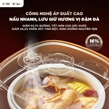 Nồi nấu chậm BEAR 2.5L SC-5H25M34 - Lồng hấp nấu cháo, chưng yến, bảo hành 18 tháng 6 Nồi nấu chậm BEAR 2.5L SC-5H25M34 - Lồng hấp nấu cháo, chưng yến, bảo hành 18 tháng 6