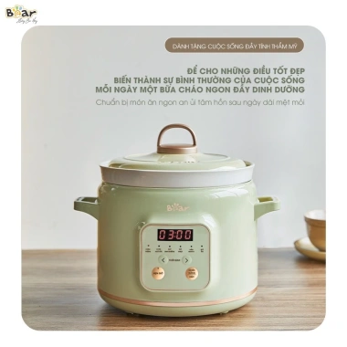 Nồi Nấu Chậm Bear SB NNC20 2L - Nấu Cháo Ăn Dặm, Nấu Chè, Giá 804.000 VNĐ