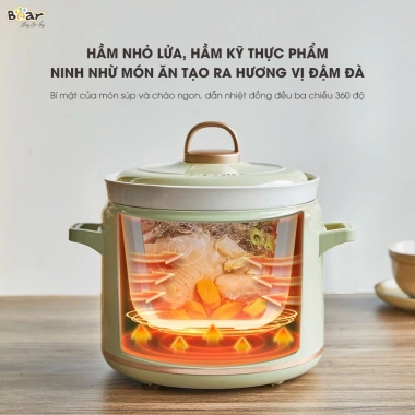Nồi Nấu Chậm Bear SB NNC20 2L - Nấu Cháo Ăn Dặm, Nấu Chè, Giá 804.000 VNĐ