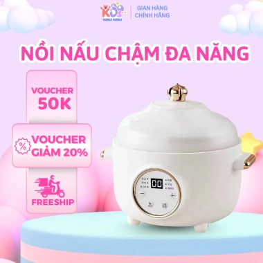Nồi nấu chậm đa năng 1.5L - Nấu canh, chưng yến, cháo cho bé, giảm giá 610.000₫