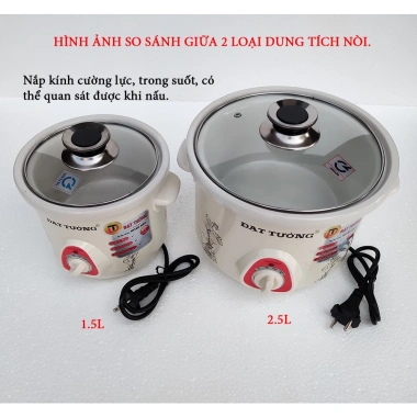 Nồi nấu chậm ĐẠT TƯỜNG đa năng điện, ruột gốm sứ, hàng chính hãng - 215.000₫ 3