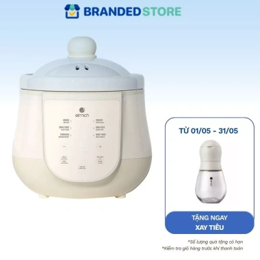 Nồi nấu chậm Elmich SCE-8.524OL 1L - Đa năng nấu cháo, chưng yến, tiết kiệm năng lượng, chỉ 590.000₫