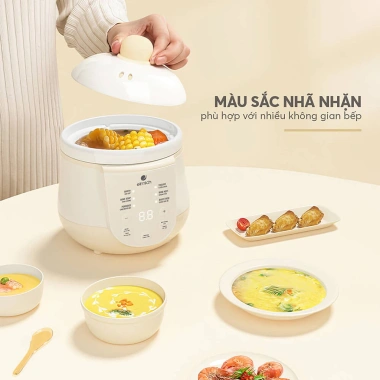 Nồi nấu chậm Elmich SCE-8.524OL 1L - Đa năng nấu cháo, chưng yến, tiết kiệm năng lượng, chỉ 590.000₫