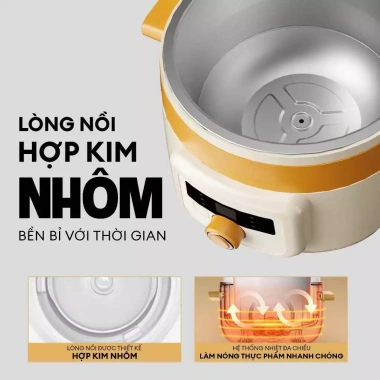 Nồi Nấu Chậm Gilux GLN85S 3L Bảng Điện Tử Hẹn Giờ - Chưng Yến, Nấu Cháo, Cách Thủy Cho Bé, Giá 899.000₫