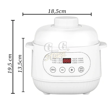 Nồi Nấu Chậm Gốm 1L Đa Năng - Súp, Chưng Yến, Hầm Cháo - Giữ Nhiệt Tốt, Tiết Kiệm Điện | GGStore