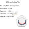 Nồi Nấu Chậm Gốm 1L Đa Năng - Súp, Chưng Yến, Hầm Cháo - Giữ Nhiệt Tốt, Tiết Kiệm Điện | GGStore 4