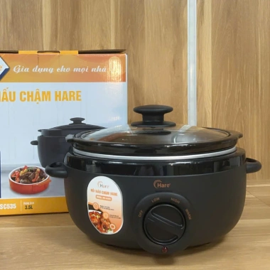 Nồi nấu chậm Hare HR‑SC535 3.5L – Nấu cháo, chưng yến, hầm kho, giữ dưỡng chất 2