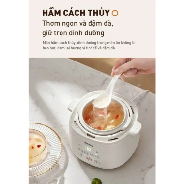Nồi nấu chậm Joyoung JSC-107 1L thố sứ - Hầm canh, chưng yến, BH 24 tháng, giá chỉ 505k
