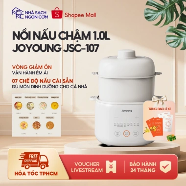 Nồi nấu chậm Joyoung JSC-107-BH 1.0L hầm canh yến chính hãng, 590.000₫
