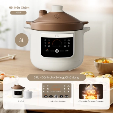 Nồi Nấu Chậm Tử Sa BEAR ESP 305LP 3.0L - Nấu Cháo Hầm Soup Giữ Ấm Hẹn Giờ, 1.18 triệu 10 Nồi Nấu Chậm Tử Sa BEAR ESP 305LP 3.0L - Nấu Cháo Hầm Soup Giữ Ấm Hẹn Giờ, 1.18 triệu 10