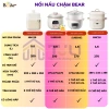Nồi nấu cháo chậm Bear 0.8L 200W Đa năng hầm, chưng yến, hấp, giữ dinh dưỡng, BH 18 tháng 3
