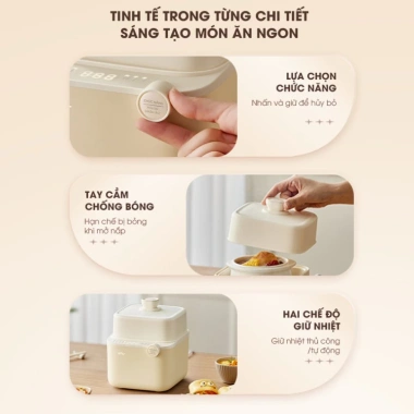 Nồi Nấu Cháo Chậm Bear 0.8L 7 Chức Năng và Chưng Yến Dưỡng Sinh, Giá 524.000₫ 6 Nồi Nấu Cháo Chậm Bear 0.8L 7 Chức Năng và Chưng Yến Dưỡng Sinh, Giá 524.000₫ 6