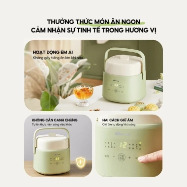 Nồi Nấu Cháo Chậm Bear 1L DDZ-H10M7 200W - Chưng Yến, Hầm, Xửng Hấp, Hẹn Giờ, BH 18 Tháng - 581.000₫ 6 Nồi Nấu Cháo Chậm Bear 1L DDZ-H10M7 200W - Chưng Yến, Hầm, Xửng Hấp, Hẹn Giờ, BH 18 Tháng - 581.000₫ 6