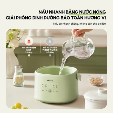 Nồi Nấu Cháo Chậm Bear 1L DDZ-H10M7 200W - Chưng Yến, Hầm, Xửng Hấp, Hẹn Giờ, BH 18 Tháng - 581.000₫ 7 Nồi Nấu Cháo Chậm Bear 1L DDZ-H10M7 200W - Chưng Yến, Hầm, Xửng Hấp, Hẹn Giờ, BH 18 Tháng - 581.000₫ 7