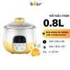 Nồi nấu cháo chậm Bear SUBE001 0.8L 200W – hầm, chè, yến, kho, kèm lồng hấp, BH 18 tháng, giảm giá 593.000₫