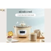 Nồi Nấu Cháo Chậm Bear SUBE002 1.6L Đa Năng - Chưng Yến, Hầm, Ninh, Hấp Rau Củ - Chính Hãng BH 18 Tháng 2