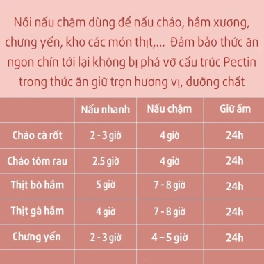 Nồi nấu cháo chậm đa năng 6 chế độ, chưng yến, lòng nồi sứ 1L, hẹn giờ - Giá 369.000đ 6