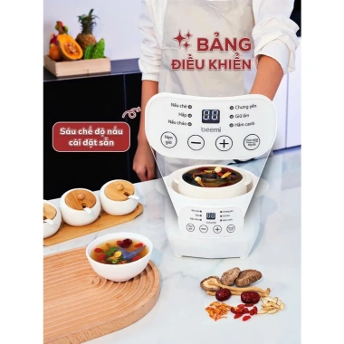 Nồi Nấu Cháo Chậm Đa Năng Beemi – Cách Thủy, Chưng Yến, Hầm Canh, Tiện Lợi cho Bé Ăn Dặm, 385.000 VND