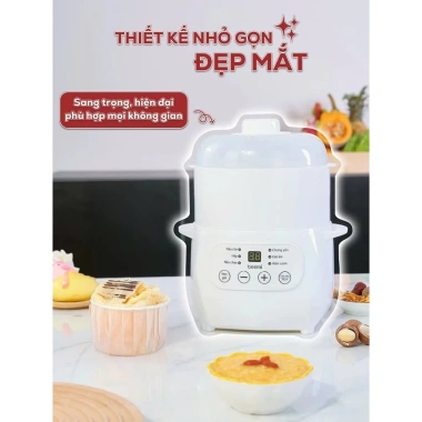 Nồi Nấu Cháo Chậm Đa Năng Beemi – Cách Thủy, Chưng Yến, Hầm Canh, Tiện Lợi cho Bé Ăn Dặm, 385.000 VND