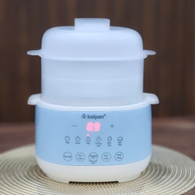 Nồi Nấu Cháo Chậm Kalpen SK2 1L Giữ Ấm, Chưng Yến, Nấu Chè + Xửng Hấp - Giá 670k