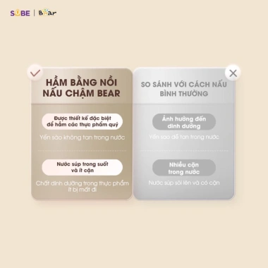 Nồi nấu cháo chậm mini 0.8L Bear SB-NNC08 200W Đa năng chưng yến, hầm, ninh kèm lồng hấp, BH 18 tháng - Giá chỉ 515.000₫ 4
