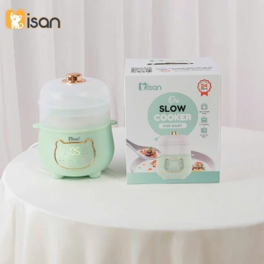 Nồi Nấu Cháo Chậm Misan 1L - Ninh Hầm, Chưng Yến, Bé Ăn Dặm, Bảo Hành 24 Tháng, Tặng Sổ Tay 10