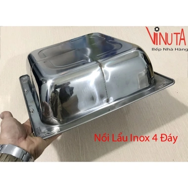 Nồi nấu lẩu inox 4 ngăn, xoong 4 đáy – Giá ưu đãi 660.000đ, giảm từ 825.000đ