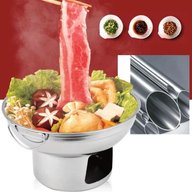 Nồi nấu lẩu inox HCHC dùng trên than, cồn, dã ngoại - chỉ 160.600 VND