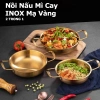 Nồi Nấu Mì Cay INOX mạ vàng, chảo đáy sâu chống dính, dùng cho lẩu xào nướng, bếp gas - giá chỉ 83.895₫