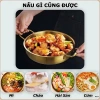 Nồi Nấu Mì Cay INOX mạ vàng, chảo đáy sâu chống dính, dùng cho lẩu xào nướng, bếp gas - giá chỉ 83.895₫ 2