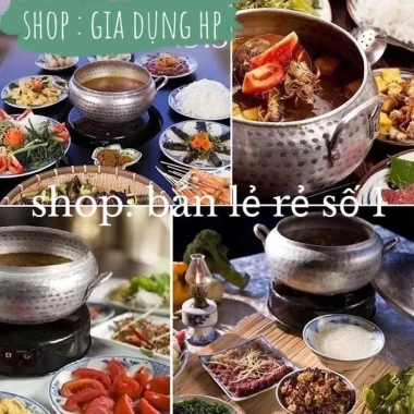 Nồi nấu mì cay nhôm truyền thống - Dùng cho bếp gas & cồn, khuyến mãi 49.000đ