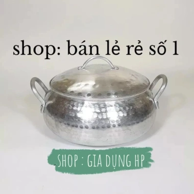 Nồi nấu mì cay nhôm truyền thống - Dùng cho bếp gas & cồn, khuyến mãi 49.000đ