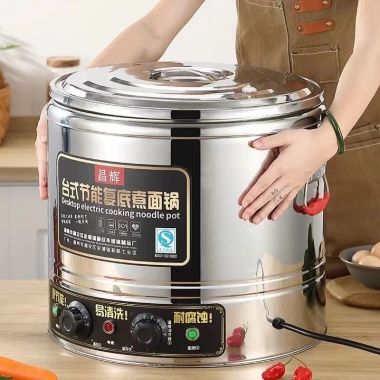 Nồi nấu mì đa năng inox công suất cao - Nấu cháo, bánh bao, canh heo kho, canh cay, bột mì, giá ưu đãi 2,85 triệu 3