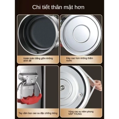 Nồi nấu mì đa năng inox công suất cao - Nấu cháo, bánh bao, canh heo kho, canh cay, bột mì, giá ưu đãi 2,85 triệu 6