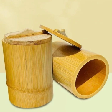 Nồi nấu tre DÀIQIYING – Xô cơm hấp tre tái sử dụng, Handmade thân thiện môi trường, có nắp và hộp đựng gạo, giảm giá 209.000₫ 3
