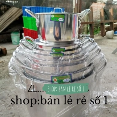 Nồi nhôm xoong tinh khiết loại 1 dày đẹp, chất lượng cao 16-30cm - Giá chỉ 89.900 VND