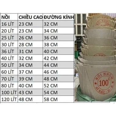 Nồi quân dụng nhôm cỡ lớn cho bánh chưng, bánh tét – Tặng muôi lớn, chỉ 590k