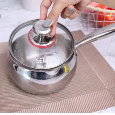 Nồi Quánh Inox Seka 10-18cm Nguyên Khối - Nhỏ Gọn, Đa Năng Nấu Cháo, Quấy Bột, Sốt - Giá Ưu Đãi 238.000 2