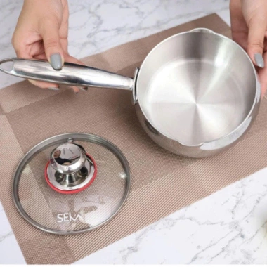 Nồi Quánh Inox Seka 10-18cm Nguyên Khối - Nhỏ Gọn, Đa Năng Nấu Cháo, Quấy Bột, Sốt - Giá Ưu Đãi 238.000 5