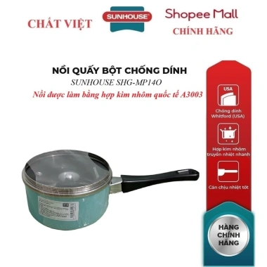 Nồi Quất Bột Sunhouse SHG-MP14O Xanh Ngọc - Nhỏ Gọn, Đa Năng, Giá Ưu Đãi 127K