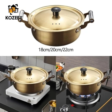 Nồi Ramen Hàn Quốc KOZEEY có nắp - Đa năng nấu mì, bánh mì dã ngoại, giảm còn 295.900₫